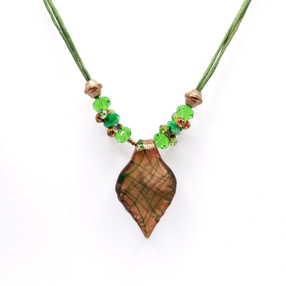 Erica‎ Lyons Art Glass Pendant Necklace